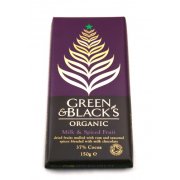 Case of 15 x Green & Blacks Milk Chocolate & Spiced Fruit Bar 150g